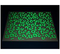 Veloviz Reflective A4 Leopard Print Sheet Die-Cut Vinyl Cargo Bike Stickers Decals (Green)