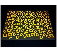Veloviz Reflective A4 Leopard Print Sheet Die-Cut Vinyl Cargo Bike Stickers Decals (Yellow)