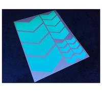 Veloviz Reflective Chevron (Assorted) Blue Die-Cut Vinyl Cargo Bike Stickers Decals