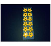 Veloviz Reflective Flowers Die-Cut Vinyl Cargo Bike Stickers Decals (Yellow)