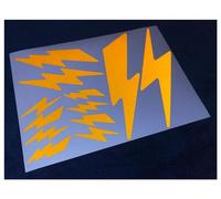 Veloviz Reflective Lightning Bolt (Assorted) Yellow Die-Cut Vinyl Cargo Bike Stickers Decals