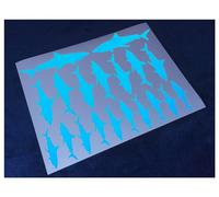 Veloviz Reflective Shark (Assorted) Blue Die-Cut Vinyl Cargo Bike Stickers Decals