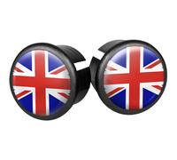 Velox Bicycle Cycle Bike Bar End Plugs Great Britain Flag - Pair