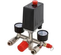 VELPAX Air Compressor Pressure Control Switch with Valve Gauges Regulator,2 Pressure gauges Pressure Gauge for 230V Compressor, Compressed air Compressor, Automatic Shutdown