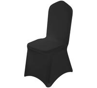 VELPAX Chair Covers Wedding 50Pcs Black Chair Cover Polyester Spandex Stretch Removable Washable Slipcovers Chair Covers for Wedding Banquet Celebra
