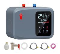 VELPAX Mini Electric Water Heater, 10L Electric Instantaneous Water Heate,1500W 220V,Waterproof Under Sink Water Heater with Digital Display for RV Kitchen Bathroom