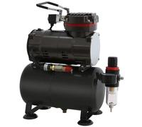 VELPEX Professional Piston Oil-Less Quiet Airbrush Compressor with Air Compressor, for Hobbies Crafts Nail Art Tattoos Cake Decorating Cosmetics Furniture refinishing