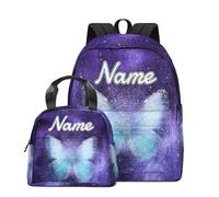 velquessa Personalised backpack for girls & boys custom kids backpack with personalised lunch box Custom Rucksack add Your Own Name LOGO Text Back To School Bag gifts for kids