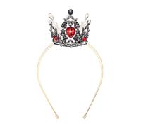 Velscrun Black Red Crystal Tiara Headband, Crowns for Women, Princess Girls Tiaras, Royal Queen Crown Princess Quinceanera Headpieces for Birthday Prom Bride Wedding Pageant Party Hair Band