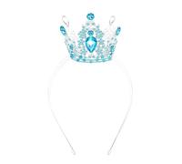 Velscrun Blue Crystal Tiara Headband, Crowns for Women, Princess Girls Tiaras, Royal Queen Crown Princess Quinceanera Headpieces for Birthday Prom Bride Wedding Pageant Party Hair Band