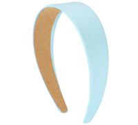VELSCRUN Blue Headbands for Women Girls 1.6 Inch Satin Silky Halloween Head Bands for Womens Hair Holiday Thin Headband Solid Simple Cosplay Hair Bands Hair Accessories for Mothers Sisters
