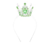 VELSCRUN Green Crystal Tiara Headband, Crowns for Women, Princess Girls Tiaras, Royal Queen Crown Princess Quinceanera Headpieces for Birthday Prom Bride Wedding Pageant Party Hair Band