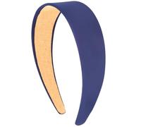 VELSCRUN Navy Blue Headbands for Women Girls 1.6 Inch Satin Silky Halloween Head Bands for Womens Hair Holiday Thin Headband Solid Simple Cosplay Hair Bands Hair Accessories for Mothers Sisters