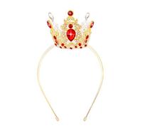 Velscrun Red Crystal Tiara Headband, Crowns for Women, Princess Girls Tiaras, Royal Queen Crown Princess Quinceanera Headpieces for Birthday Prom Bride Wedding Pageant Party Hair Band