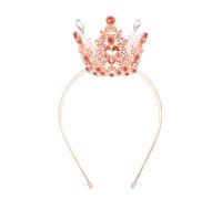 Velscrun Rose Gold Crystal Tiara Headband, Crowns for Women, Princess Girls Tiaras, Royal Queen Crown Princess Quinceanera Headpieces for Birthday Prom Bride Wedding Pageant Party Hair Band