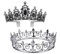 VELSCRUN Tiaras for Women King Crown for Men, 21*21*6.5 CM, Alloy