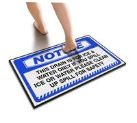 VELSURAFA Boys Room Decor Teenager Notice This Drain Is For Ice & Water Only If You Floor Mat Fall Outdoor Mats For Front Door Beer Decor(65X90CM)