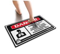 VELSURAFA Funny Decor For Bar Danger Asbestos Dust Hazard Cancer Lung Disease Doormat Front Porch Rug Fall Rugs Indoor(40X60CM)