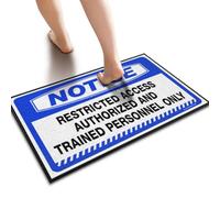 VELSURAFA Pads & Mat Notice RESTRICTED ACCESS AUTHORIZED AND TRAINED PERSONNEL ONLY Floor Mat Mat Outdoor Fall Mats For Front Door(65X90CM)
