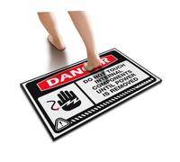 VELSURAFA Welcome Mat For Classroom Danger Do Not Touch Internal Components Until Power Is Removed Floor Mat Doormat Indoor Entrance Funny Indoor Fall Decor(50X80CM)