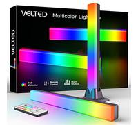 velted RGB Light Bar, Music Sync RGB IC LED Lights Bars, USB Powered Ambient Lighting, Remote Control Color Changing Gaming TV Backlight, 8 Dynamic Modes for PC Room Monitor Desk