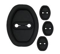 VELUNE 4Pcs Car Door Lock Cover,for Ford Mondeo Mk4 2007-2014 Car Silicone Door Latch Protective Cover, Silent Shock Car Silicone Door Latch Protective Cover,A