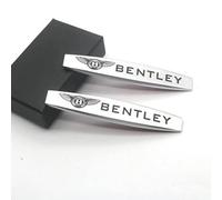 VELUNE Silver Metal Car Decal Sticker for Bentley Bentayga Continental SUV