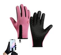 Velura Winter Gloves, Thermal Touch Screen Windproof Glove, Ultimate Waterproof & Windproof Thermal Gloves (Pink,S)