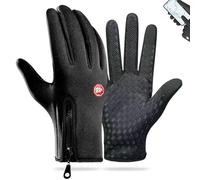 Velura Winter Gloves, Thermal Touch Screen Windproof Gloves, All-Day Warmth, Windproof Waterproof (Black,XXL)