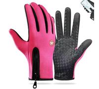 Velura Winter Gloves, Thermal Touch Screen Windproof Gloves, All-Day Warmth, Windproof Waterproof (Pink,M)