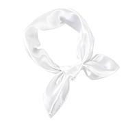 VelureLWJ Like Silk Head Scarf for Women, Large Square Satin Scarf - Lavish Soft Fashion Accessory - Elegantly Packaged, 05 White, 23.6 x 23.6 inches