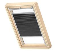 VELUX Blackout Energy Pleated Roof Blind, Grey Frame, MK04, Charcoal