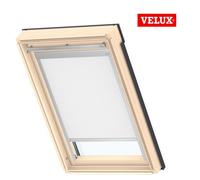Velux Original (Dbl) White Replacement Blackout Roller Blind For Velux Roof Window M08 With Silver Side Rails