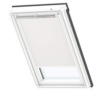 VELUX Original Roof Window Blackout Blind for MK04, Light Beige, with White Guide Rail