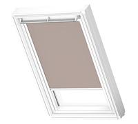 VELUX Original Roof Window Blackout Blind for MK04, Light Taupe, with White Guide Rail