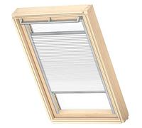 VELUX Original Roof Window Blackout Energy Pleated Blind, C04, White, with Grey Guide Rail