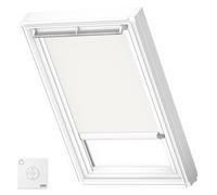 VELUX Original Solar Powered Blackout Roller Blind (DSL), White Frame, MK04, White