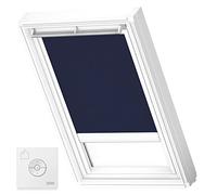 VELUX Original Solar Blackout Roller Blind (DSL), White Frame, FK06, Dark Blue, Previous version