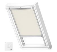 VELUX Original Solar Powered Blackout Roller Blind (DSL), Silver Frame, CK04, Light Beige