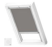 VELUX Original Solar Powered Blackout Roller Blind (DSL), Silver Frame, M04, M34, Grey