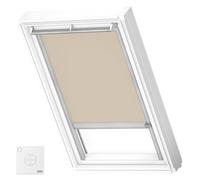 VELUX Original Solar Powered Blackout Roller Blind (DSL), Silver Frame, MK04, Sand
