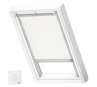 VELUX Original Solar Powered Blackout Roller Blind (DSL), Silver Frame, MK06, White