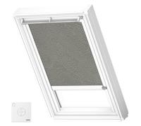 VELUX Original Solar Powered Blackout Roller Blind (DSL), White Frame, FK06, Dusty Green