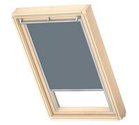 VELUX Roof Window Blackout Blind, Grey Guide Rail, SK06, Dark Petrol