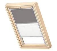 VELUX Roof Window DUO Blackout Blind, Grey Guide Rail, CK04, Grey