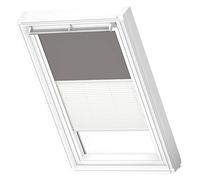 VELUX Roof Window DUO Blackout Blind, White Guide Rail, PK06, Grey
