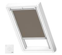 VELUX Solar Powered Blackout Blind (DSL), Silver Frame, PK08, Warm Grey