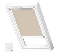 VELUX Solar Powered Blackout Blind (DSL), White Frame, MK04, Sand