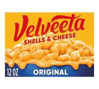 Velveeta Shells and Cheese Mac, 1 Box, for Easy Dinner or Dinner Sides, Original Flavor, Made with Real Cheese, 12 oz