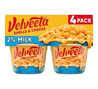 Velveeta Shells & Cheese Microwavable Macaroni and Cheese Cups with 2% Milk Cheese (Pack of 4, 62ml)